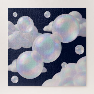 Puzzle Bulles de Savon Iridescentes Flottantes Bleu Nuit 