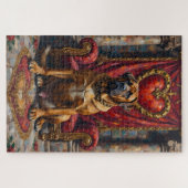 Puzzle Bullmastiff Dog Valentine's Day Royal Heart Crest (Horizontal)