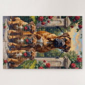 Puzzle Bullmastiff Roseraie Art (Horizontal)