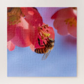 Puzzle Bumble Bee on Quince (Horizontal)