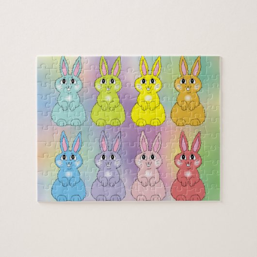 Puzzle Bunnies arc-en-ciel (Horizontal)