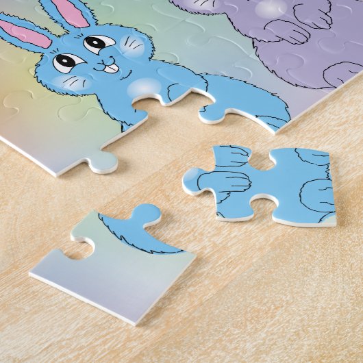 Puzzle Bunnies arc-en-ciel (Côté)