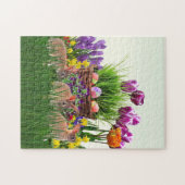 Puzzle Bunnies de Pâques dans le jardin / Vacances amusan (Horizontal)