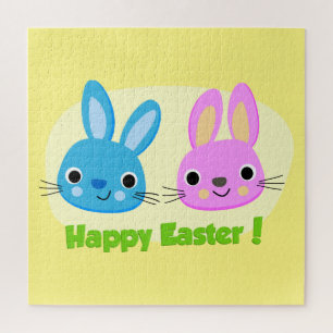 PUZZLE BUNNIES "HAPPY EASTER"
