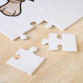 Puzzle Bunny comme coiffeur avec peigne et ciseaux (Côté)