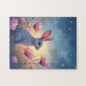 Puzzle Bunny Fleurs sauvages Whimsical (Horizontal)