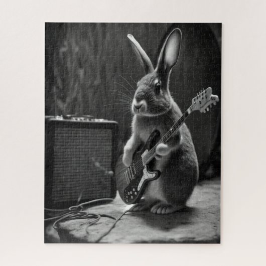 Puzzle Bunny Jouer une guitare (Vertical)