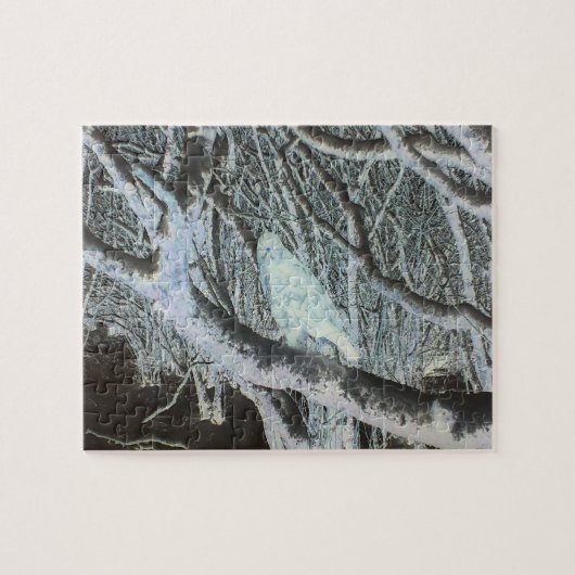 Puzzle Buse perchée sur une branche atmosphère de forêt s (Horizontal)