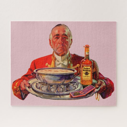 Puzzle Butler 1937 avec plateau et whiskey Mariage doré (Horizontal)