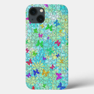 Puzzle Butterflies and Daisies-Colorful by STaylor iPhone 13 Hoesje