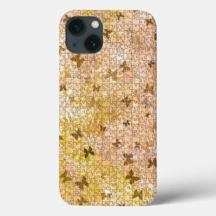 Puzzle Butterflies en Daisies-Browns van STaylor iPhone 13 Hoesje