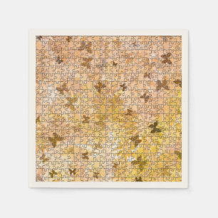 Puzzle Butterflies en Daisies-Browns van STaylor Servetten