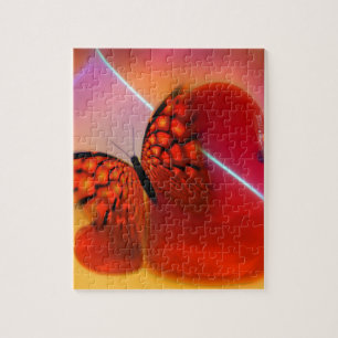 Puzzle Butterfly and Hearts