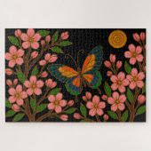 Puzzle Butterfly Cherry Blossom Moon (Horizontal)