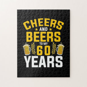 Puzzle Buveur de bière acclamations et bières pour mes 60