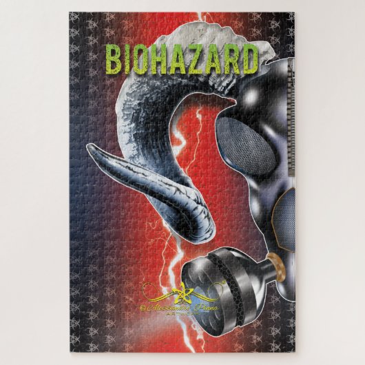 PUZZLE BW ! AVERTISSEMENT BIOHAZARD ! CRÂNE (Vertical)