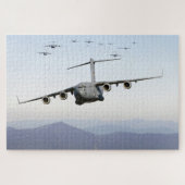 Puzzle C-17 Les avions Globemaster III survolent Blue Rid (Horizontal)