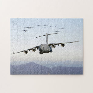 Puzzle C-17 Les avions Globemaster III survolent Blue Rid
