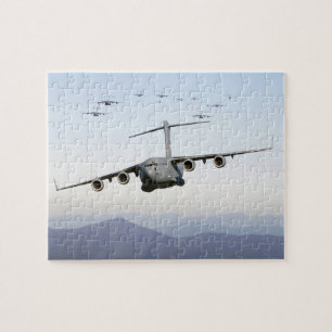 Puzzle C-17 Les avions Globemaster III survolent Blue Rid