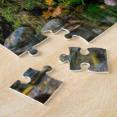 Puzzle Cabane de forêt automnale avec animaux de la forêt (Côté)