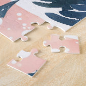 Puzzle Cabane de montagne enneigée aquarelle (Côté)
