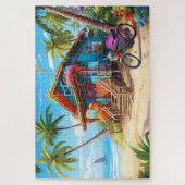 Puzzle 🌅 Cabane de plage Tropical (Vertical)
