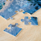 Puzzle Cabane d'hiver au bord du ruisseau forestier (Côté)