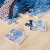 Puzzle Cabane enneigée de la forêt enchantée avec pont et (Côté)