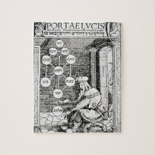 Puzzle Cabbalist juif tenant un sephiroth, copie d'un I