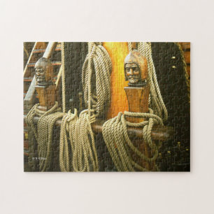 Puzzle - Cabestans en bois sculpté