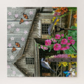 Puzzle Cabin flower garden (Vertical)