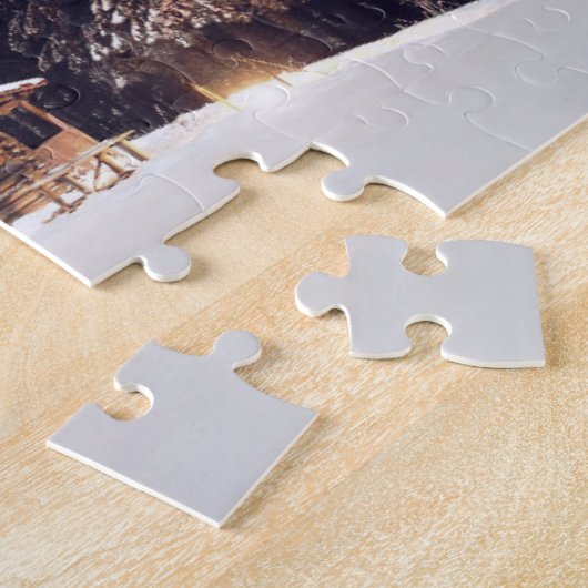 Puzzle Cabine confortable en bois en forêt (Côté)