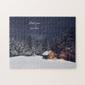 Puzzle Cabine confortable en bois en forêt (Horizontal)