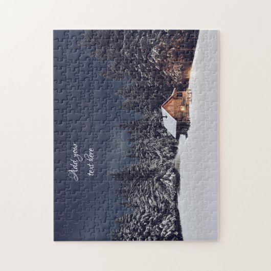 Puzzle Cabine confortable en bois en forêt (Vertical)