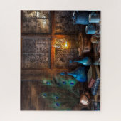 Puzzle Cabine de bille rustique par scène lamplique (Vertical)