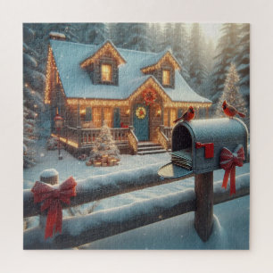 Puzzle Cabine de Noël Cosy au Pays des Merveilles de l'Hi