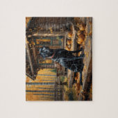 Puzzle Cabine du journal de l'extracteur Black Labrador A (Vertical)