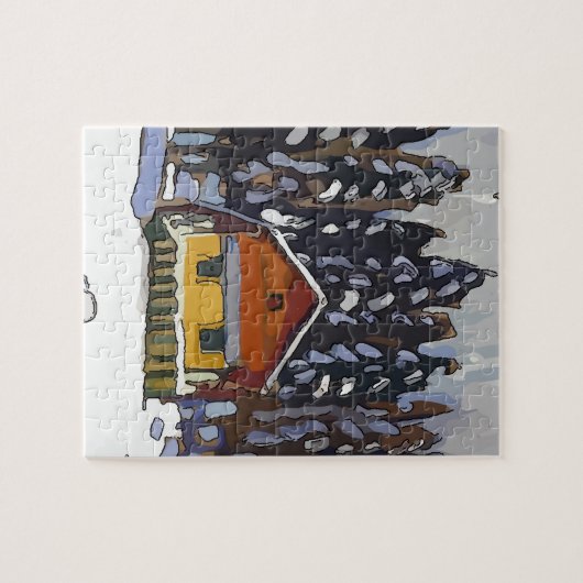 Puzzle Cabine En Neige (Horizontal)