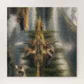 Puzzle Cabine Mountain Lake avec bateau à roues (Horizontal)