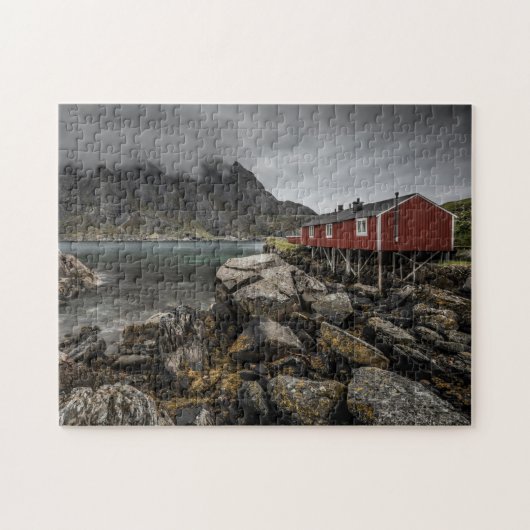 Puzzle Cabine Rouge Norvège (Horizontal)
