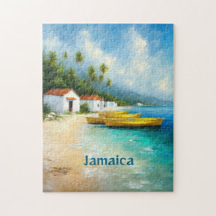 Puzzle Cabines de pêche jamaïcaines au bord de la mer