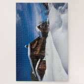 Puzzle Cabines traditionnels en bois de neige (Vertical)