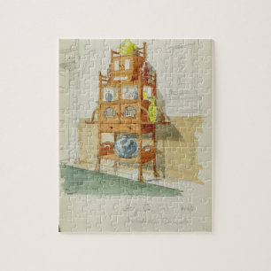 Puzzle Cabinet d'exposition, c.1860s-70s (la semaine et