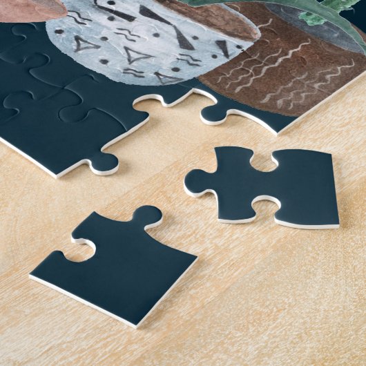 Puzzle Cactus aquarelle. (Côté)