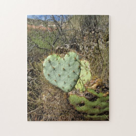 Puzzle cactus de coeur (Vertical)