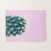 Puzzle Cactus de Prickley sur le rose (Horizontal)