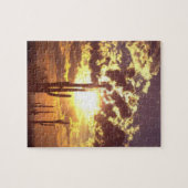 Puzzle Cactus du désert au coucher du soleil (Horizontal)