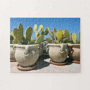 Puzzle Cactus en céramique Pots en Pouilles, Italie