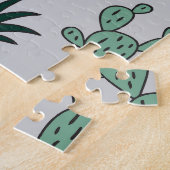 Puzzle Cactus en fleurs mignons : Motif à main (Côté)