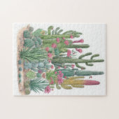 Puzzle Cactus floral (Horizontal)